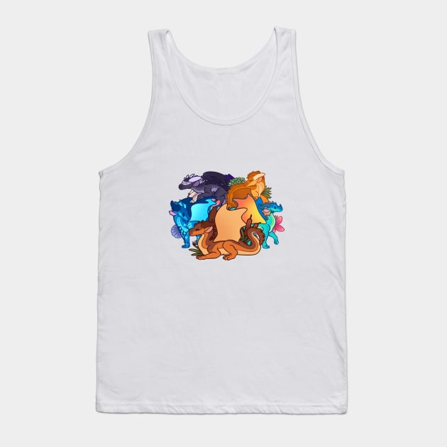 Chibi Dragonets of Destiny Tank Top by EnchantedAnimal